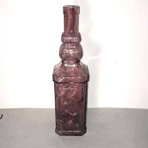 Vintage Purple Glass Bottle